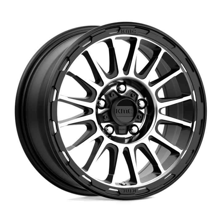 Roues KMC Km542 Impact 17x8 5x108 38 72.56 Noir Satiné Usiné