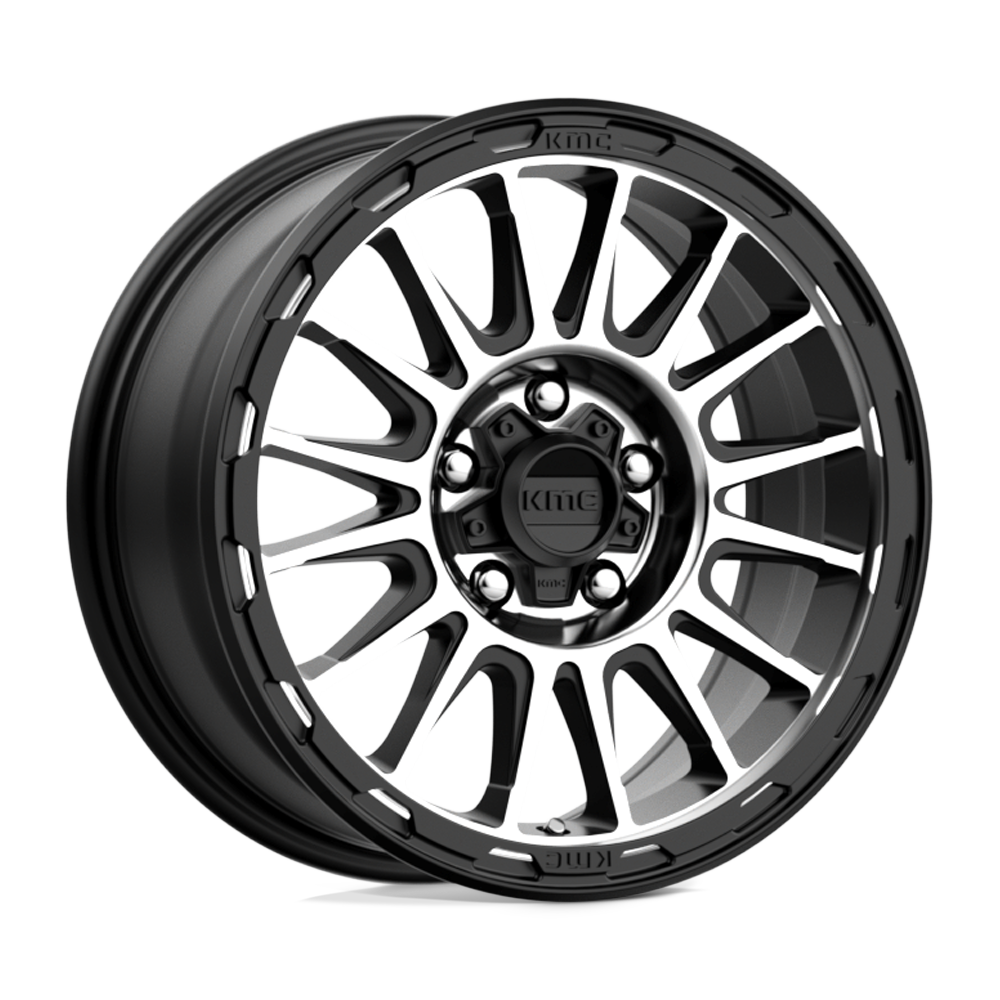 Roues KMC Km542 Impact 16x7 5x114.3 30 72.56 Noir Satiné Usiné