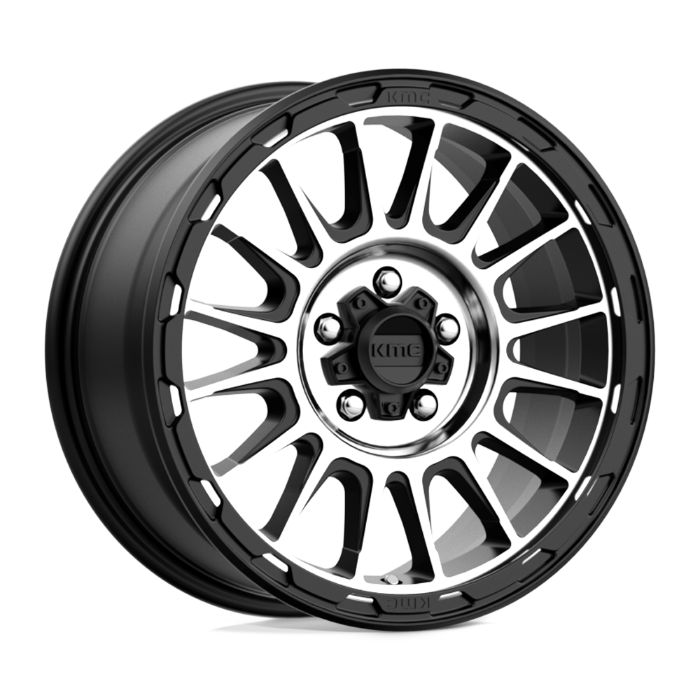 KMC Wheels Km542 Impact 17x8 5x114.3 35 72.56 Satin Black Machined