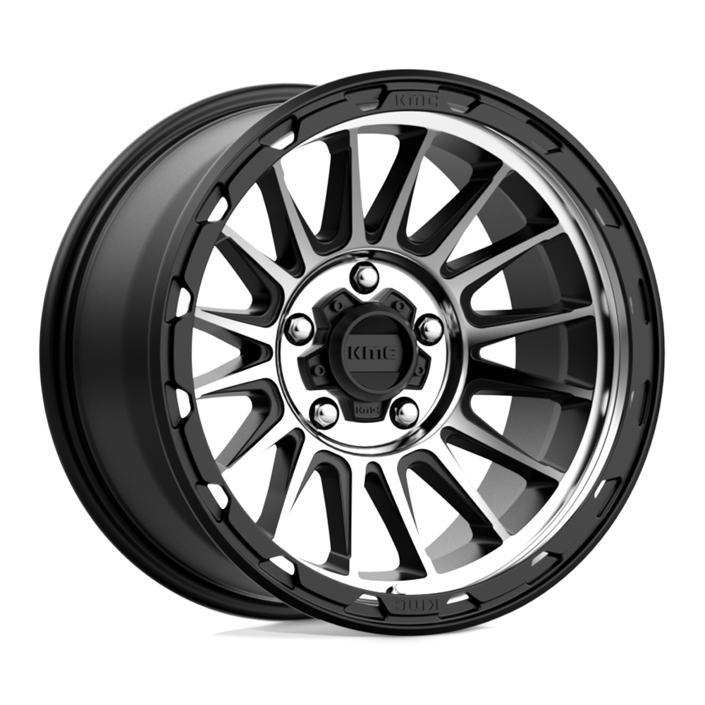 KMC Wheels Km542 Impact 17x9 5x127 -12 71.5 Satin Black Machined