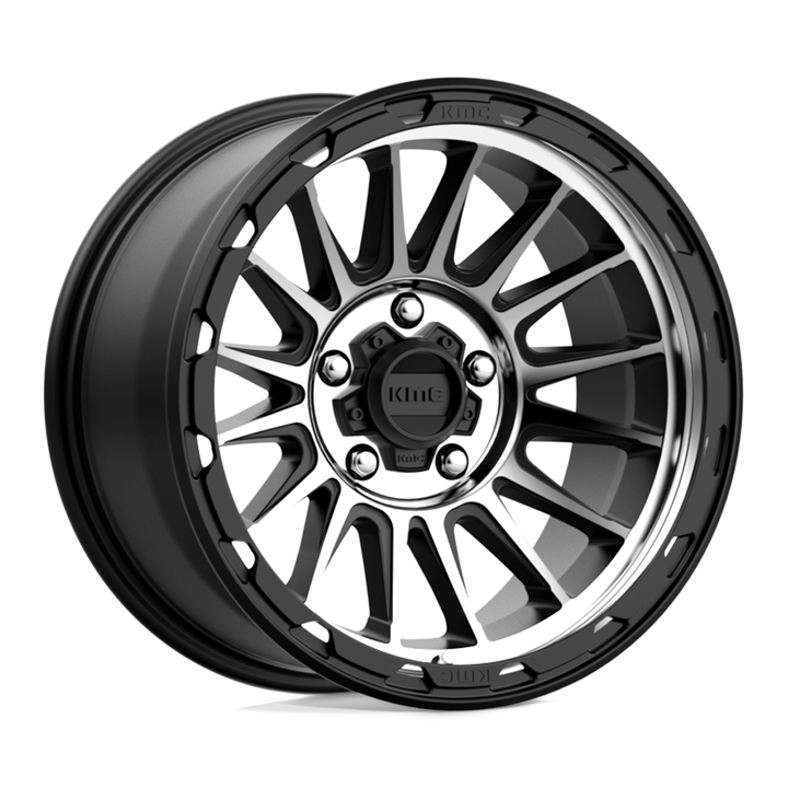 KMC Wheels Km542 Impact 17x9 5x127 -12 71.5 Satin Black Machined
