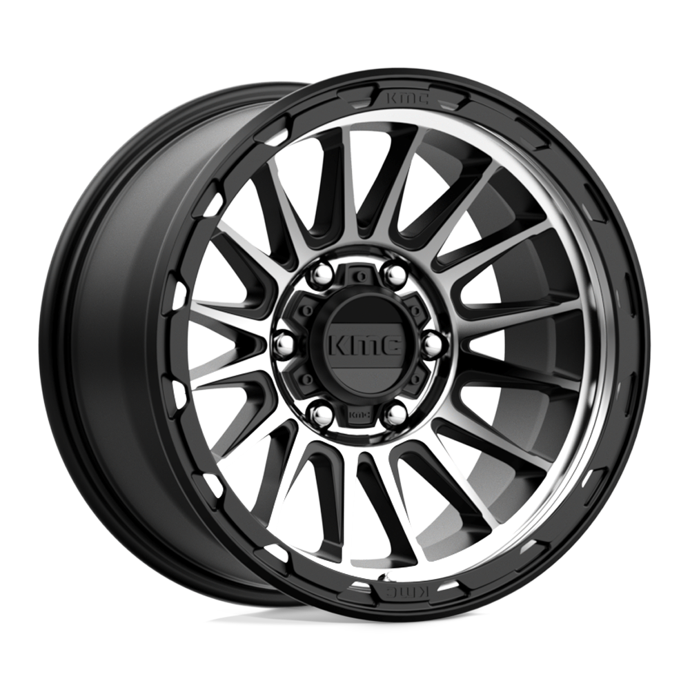 Roues KMC Km542 Impact 17x9 6x139.7 -12 106.1 Noir Satiné Usiné