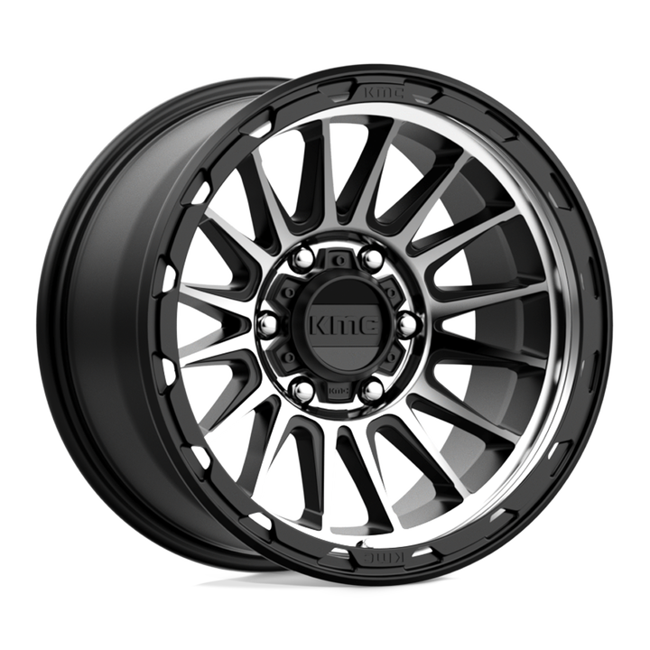 Roues KMC Km542 Impact 17x9 6x139.7 -12 106.1 Noir Satiné Usiné
