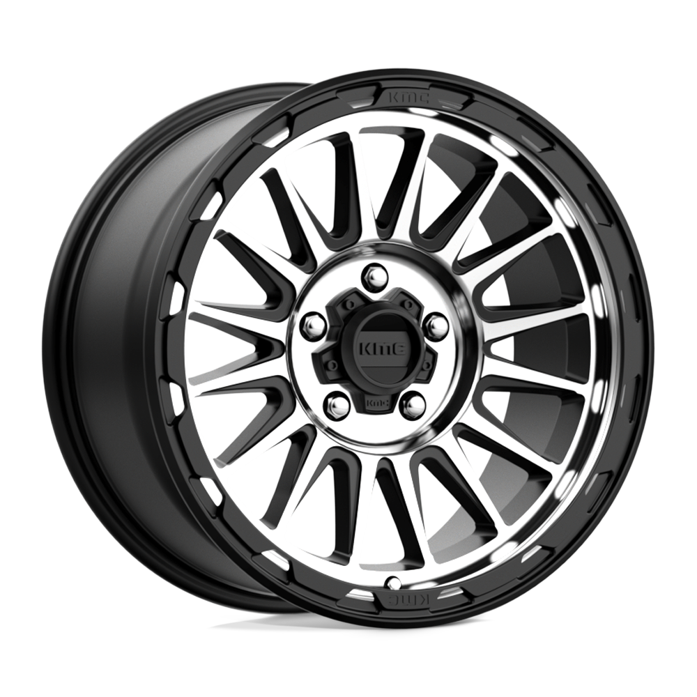 KMC Wheels Km542 Impact 18x9 5x127 18 71.5 Satin Black Machined