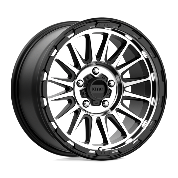KMC Wheels Km542 Impact 18x9 5x127 18 71.5 Satin Black Machined