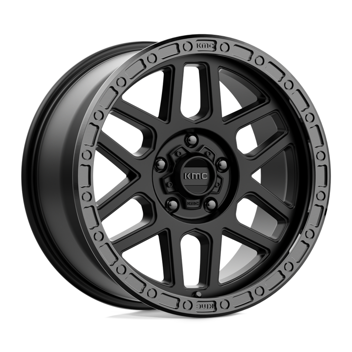 KMC Wheels Km544 Mesa 18x9 5x150 25 110.1 Noir Satiné Avec Lèvre Noir Brillant