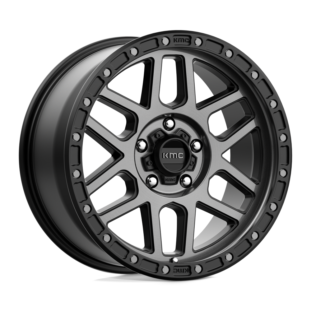Roues KMC Km544 Mesa 18x9 5x150 25 110.1 Noir Satiné Avec Teinte Grise