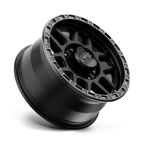KMC Wheels Km544 Mesa 17x9 8x170 18 125.1 Noir Satiné Avec Lèvre Noir Brillant