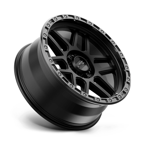 KMC Wheels Km544 Mesa 20x9 6x139.7 0 106.1 Noir Satiné Avec Lèvre Noir Brillant