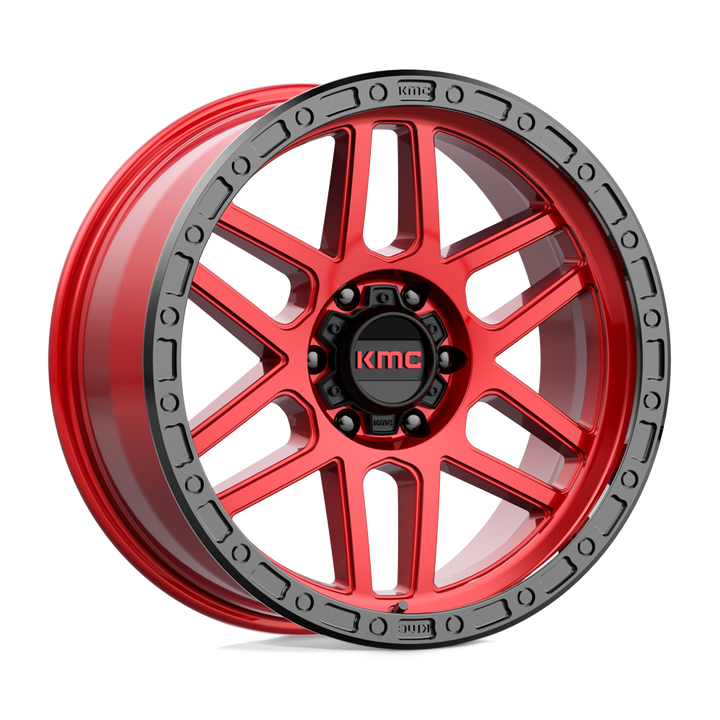 Roues KMC Km544 Mesa 20x9 6x135 0 87.1 Rouge Bonbon Avec Lèvre Noire