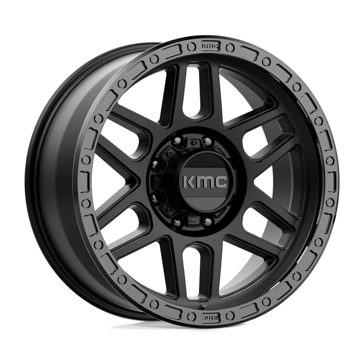 KMC Wheels Km544 Mesa 20x9 8x170 0 125.1 Noir Satiné Avec Lèvre Noir Brillant