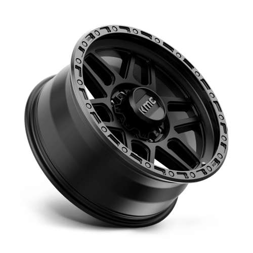 KMC Wheels Km544 Mesa 20x9 8x165.1 0 125.1 Noir Satiné Avec Lèvre Noir Brillant