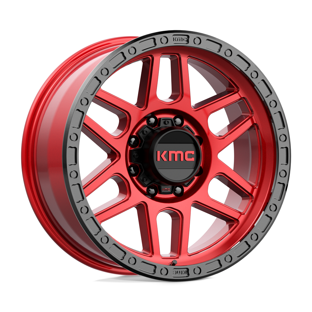 Roues KMC Km544 Mesa 20x9 8x180 0 124.2 Rouge Bonbon Avec Lèvre Noire