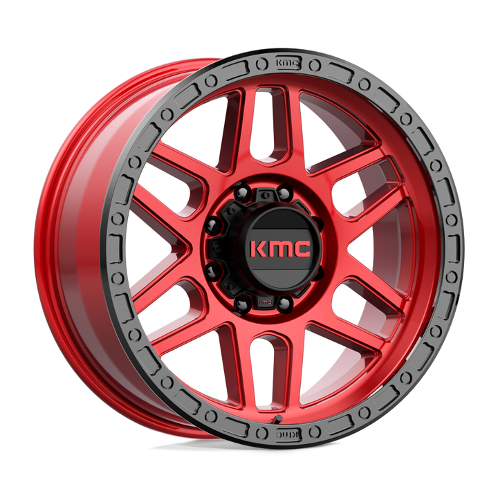 Roues KMC Km544 Mesa 20x9 8x180 0 124.2 Rouge Bonbon Avec Lèvre Noire