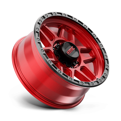 Roues KMC Km544 Mesa 20x9 8x180 0 124.2 Rouge Bonbon Avec Lèvre Noire