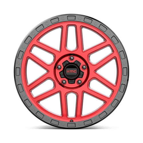 KMC Wheels Km544 Mesa 20x9 5x150 25 110.1 Rouge Bonbon Avec Lèvre Noire