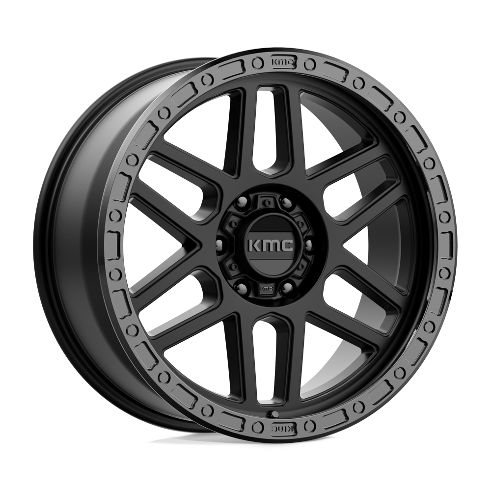 KMC Wheels Km544 Mesa 20x9 6x114.3 18 66.06 Noir Satiné Avec Lèvre Noir Brillant