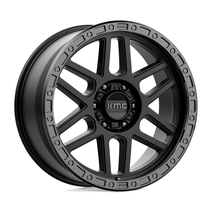 KMC Wheels Km544 Mesa 20x9 6x135 18 87.1 Noir Satiné Avec Lèvre Noir Brillant