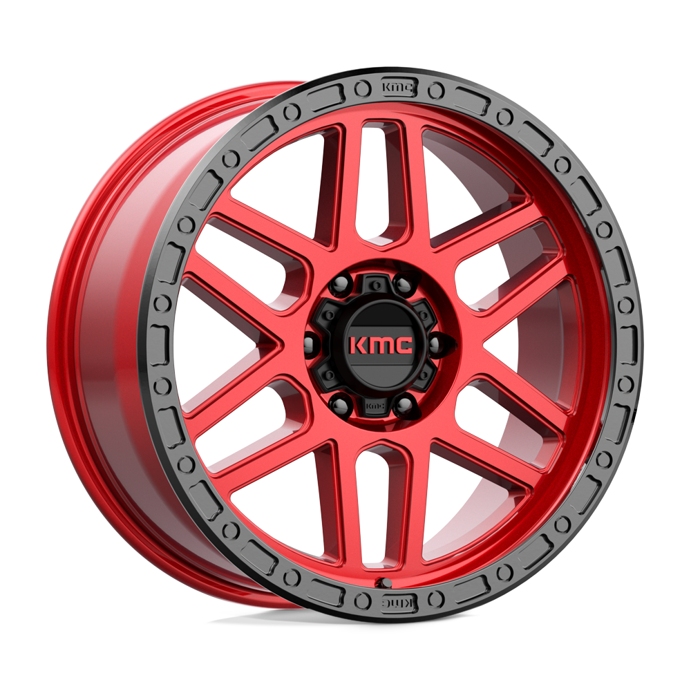 KMC Wheels Km544 Mesa 20x9 6x139.7 18 106.1 Candy Red With Black Lip