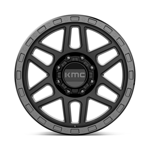 KMC Wheels Km544 Mesa 20x9 8x165.1 18 125.1 Noir Satiné Avec Lèvre Noir Brillant