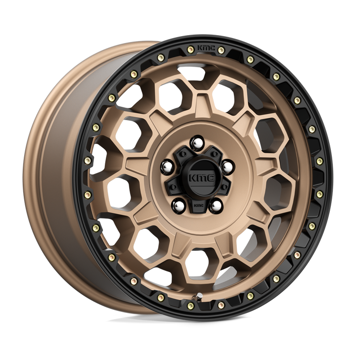 KMC Wheels Km545 Trek 17x8 5x114.3 35 72.56 Matte Bronze With Black Lip