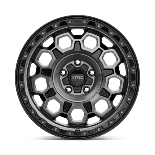 Roues KMC Km545 Trek 17x9 5x127 -12 71,5 Noir satiné avec teinte grise