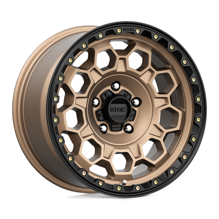 KMC Wheels Km545 Trek 17x9 5x127 0 71.5 Matte Bronze With Black Lip