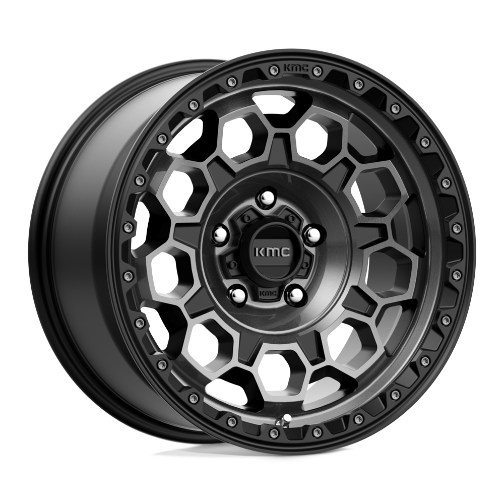 KMC Wheels Km545 Trek 17x9 5x127 0 71.5 Satin Black With Gray Tint