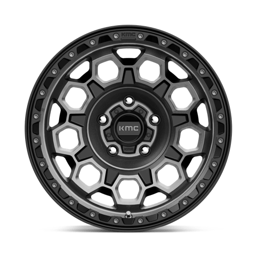 KMC Wheels Km545 Trek 17x9 5x127 0 71.5 Satin Black With Gray Tint