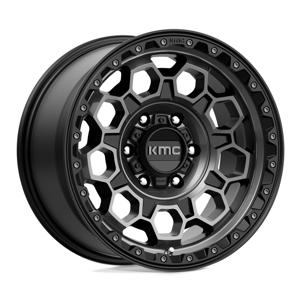 KMC Wheels Km545 Trek 17x9 6x139.7 0 106.1 Satin Black With Gray Tint