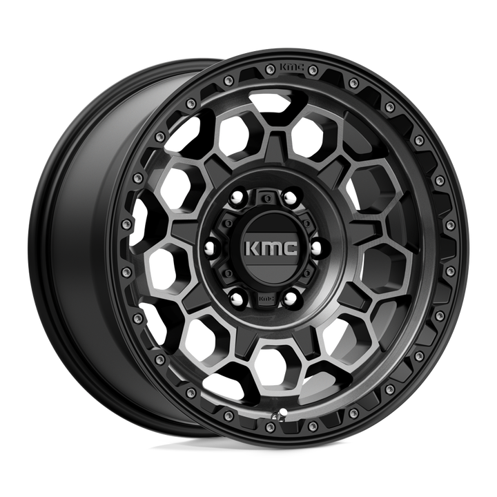KMC Wheels Km545 Trek 17x9 6x139.7 0 106.1 Satin Black With Gray Tint
