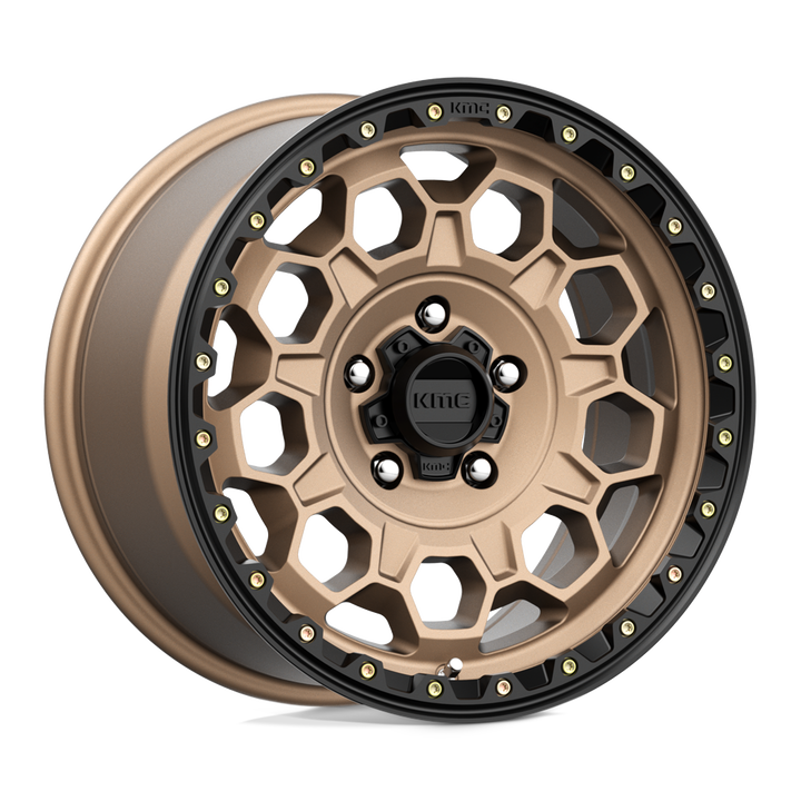 KMC Wheels Km545 Trek 17x9 5x127 18 71.5 Matte Bronze With Black Lip