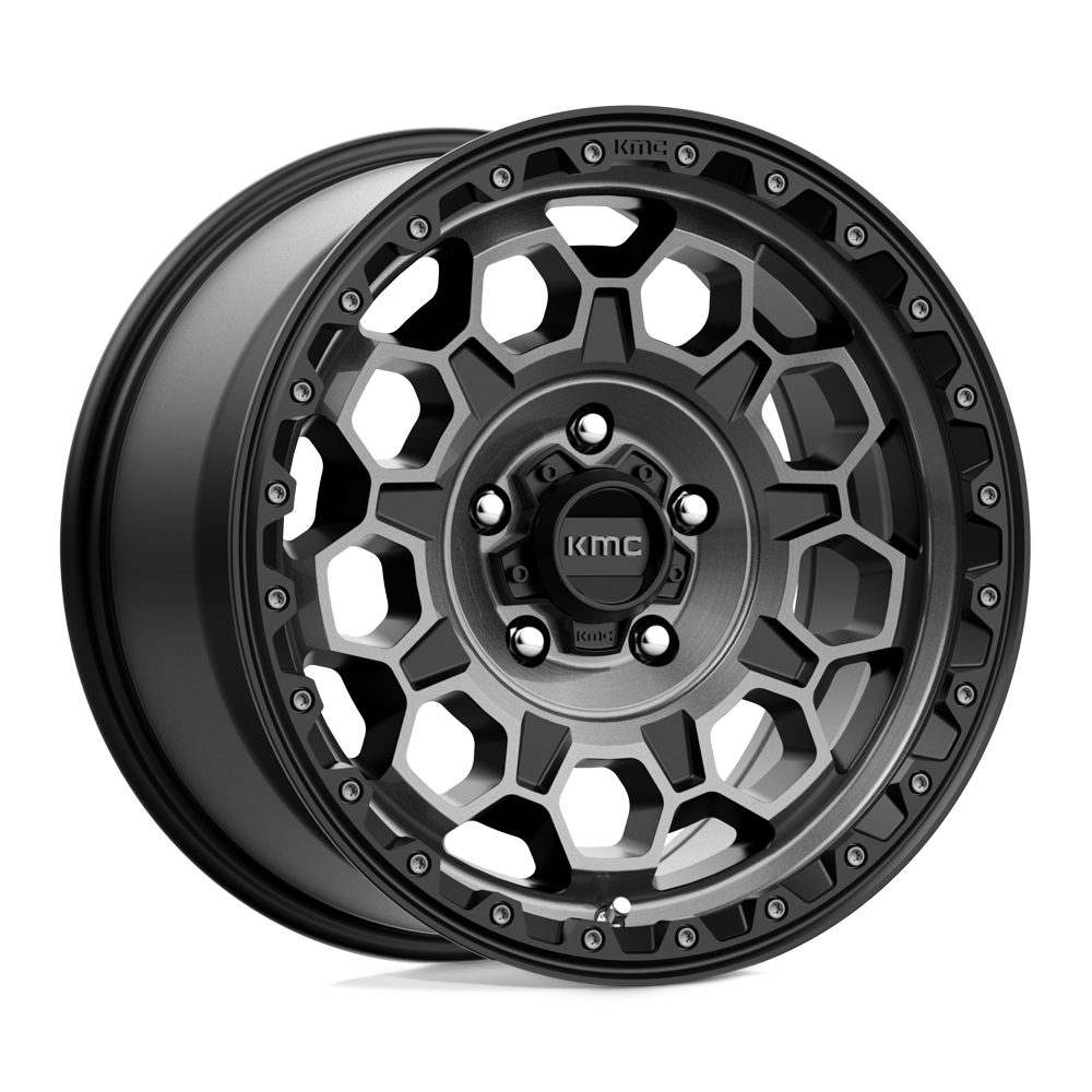 Roues KMC Km545 Trek 17x9 5x127 18 71,5 Noir satiné avec teinte grise