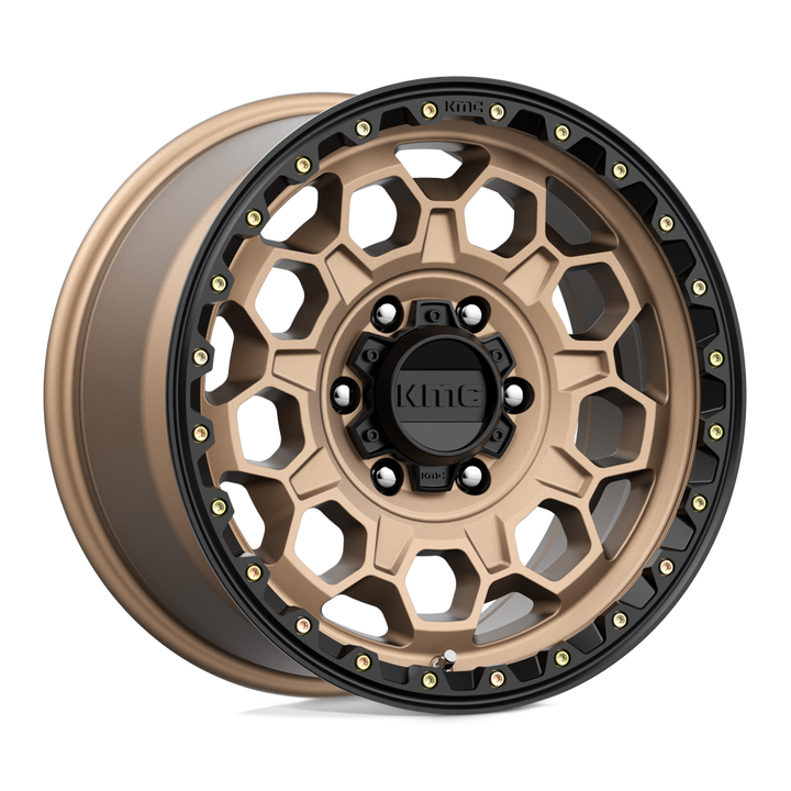 Roues KMC Km545 Trek 17x9 6x139.7 18 106.1 Bronze Mat Avec Lèvre Noire