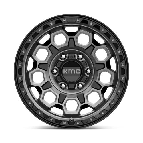 Roues KMC Km545 Trek 17x9 6x139.7 18 106.1 Noir satiné avec teinte grise