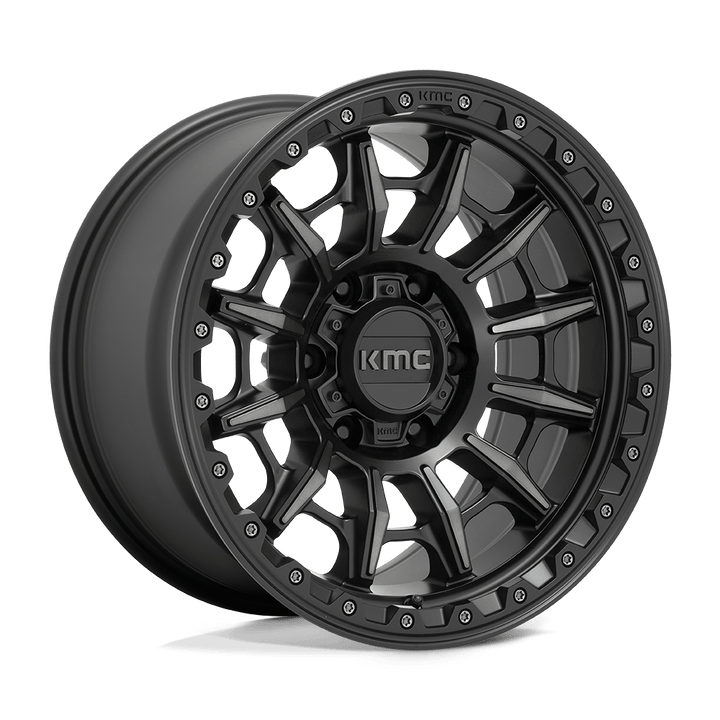 KMC Wheels Km547 Carnage 16x8 6x139.7 0 106.1 Satin Black With Gray Tint
