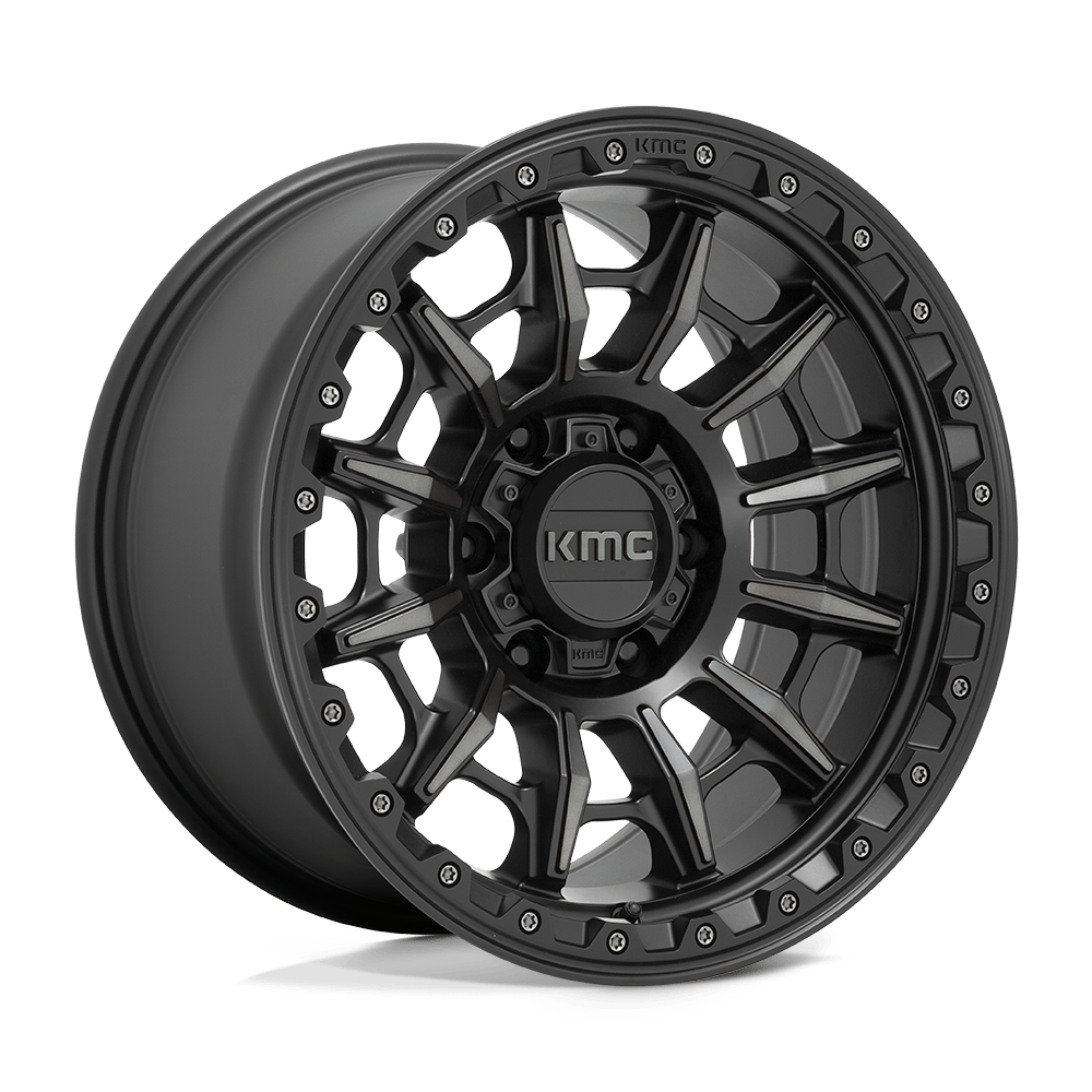 KMC Wheels Km547 Carnage 17x9 5x150 0 110.1 Satin Black With Gray Tint