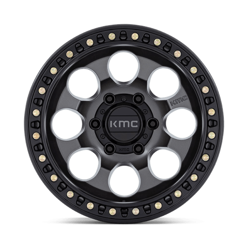 KMC Km550 Riot Sbl 18x9 6x120 18 66.9 Anthracite Avec Lèvre Noir Satiné