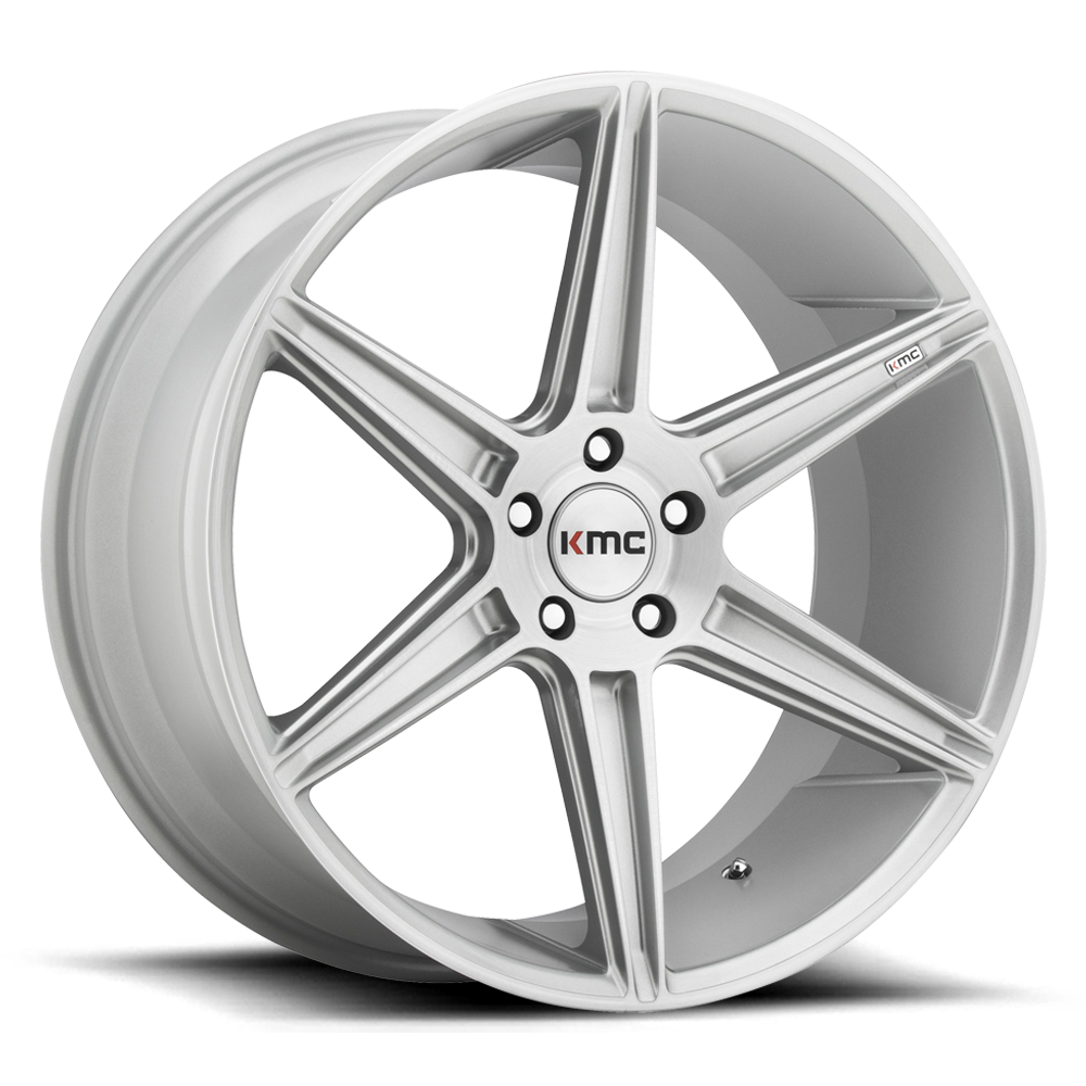 KMC Wheels Km711 Prism 20x10.5 5x120 35 74.1 Brushed Silver