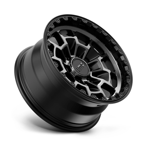 KMC Wheels Km718 Summit 16x8 6x139.7 0 106.1 Noir satiné avec teinte grise