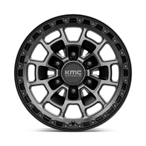 KMC Wheels Km718 Summit 16x8 6x139.7 0 106.1 Noir satiné avec teinte grise