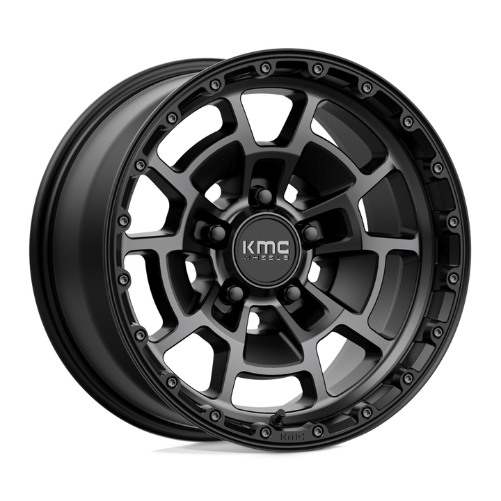 KMC Wheels Km718 Summit 17x8.5 5x127 0 71.5 Satin Black With Gray Tint