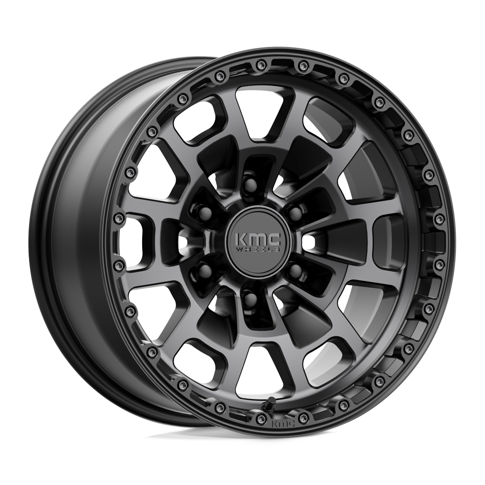 KMC Wheels Km718 Summit 17x8.5 6x135 0 87.1 Satin Black With Gray Tint