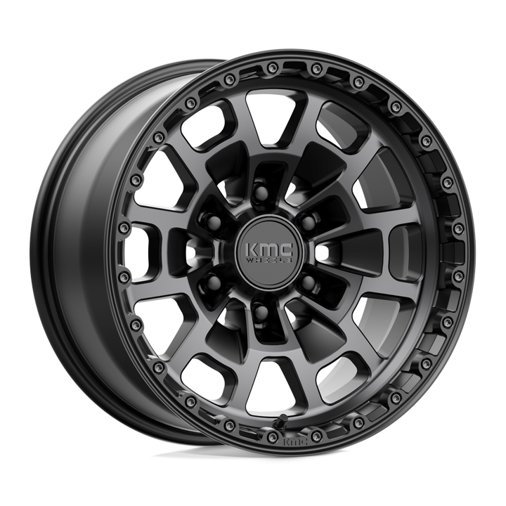 KMC Wheels Km718 Summit 17x8.5 6x135 0 87.1 Satin Black With Gray Tint