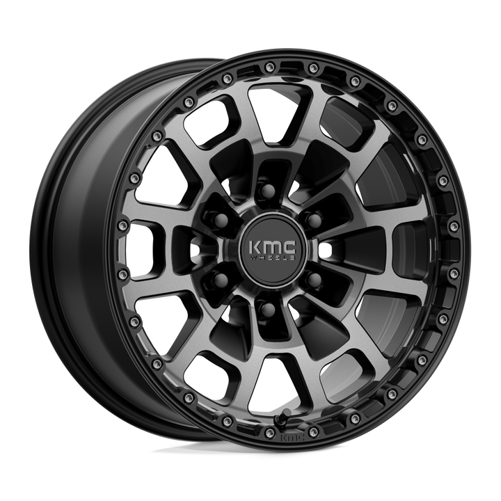 KMC Wheels Km718 Summit 17x8.5 6x135 18 87.1 Satin Black With Gray Tint