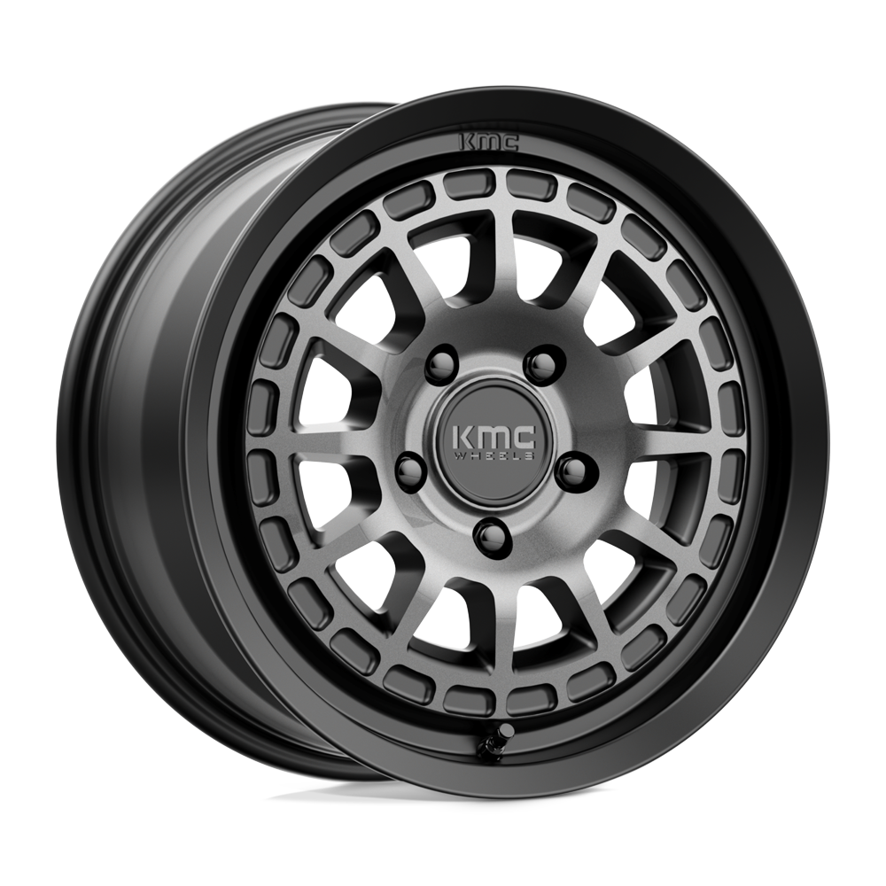 KMC Wheels Km719 Canyon 17x8 5x114.3 35 72.56 Noir Satiné Avec Teinte Grise