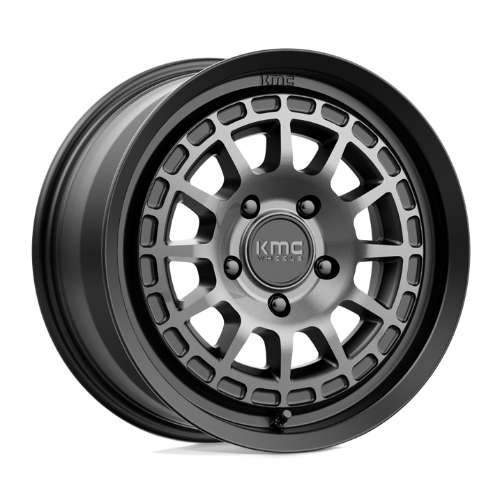 KMC Wheels Km719 Canyon 17x8 5x114.3 35 72.56 Noir Satiné Avec Teinte Grise