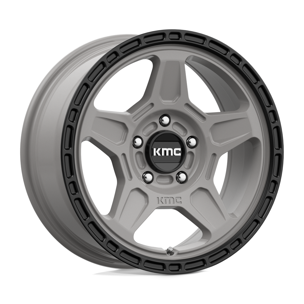 KMC Wheels Km721 Alpine 16x7 5x114.3 15 72.56 Gris Satiné Avec Lèvre Noire