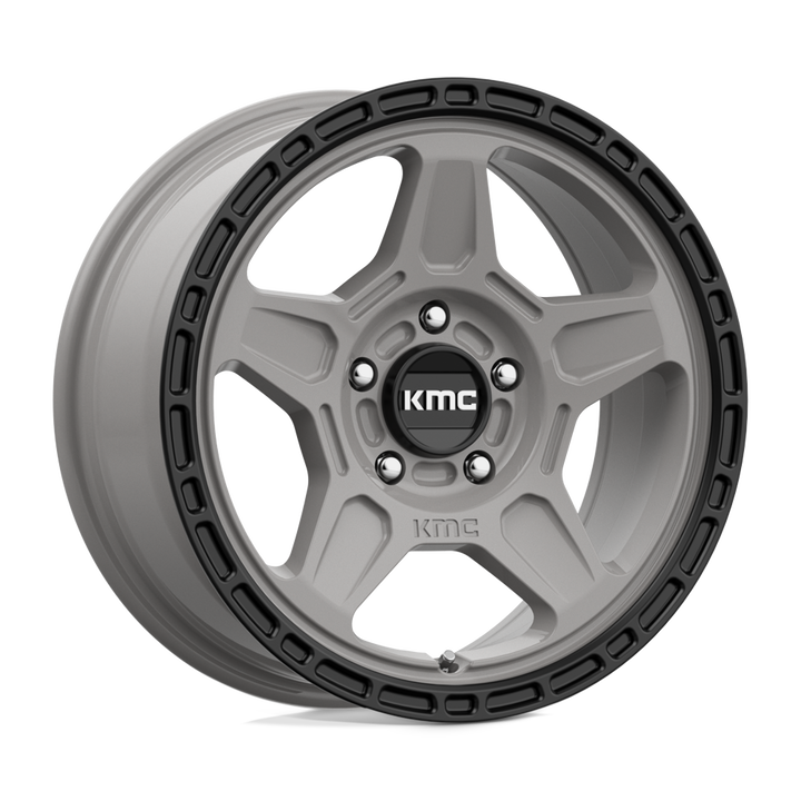 KMC Wheels Km721 Alpine 16x7 5x114.3 15 72.56 Gris Satiné Avec Lèvre Noire