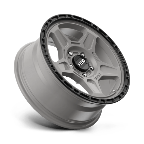 KMC Wheels Km721 Alpine 16x7 5x114.3 15 72.56 Gris Satiné Avec Lèvre Noire